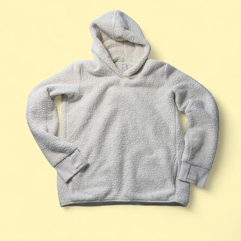 Athleta Women's Cream and White Hoodie